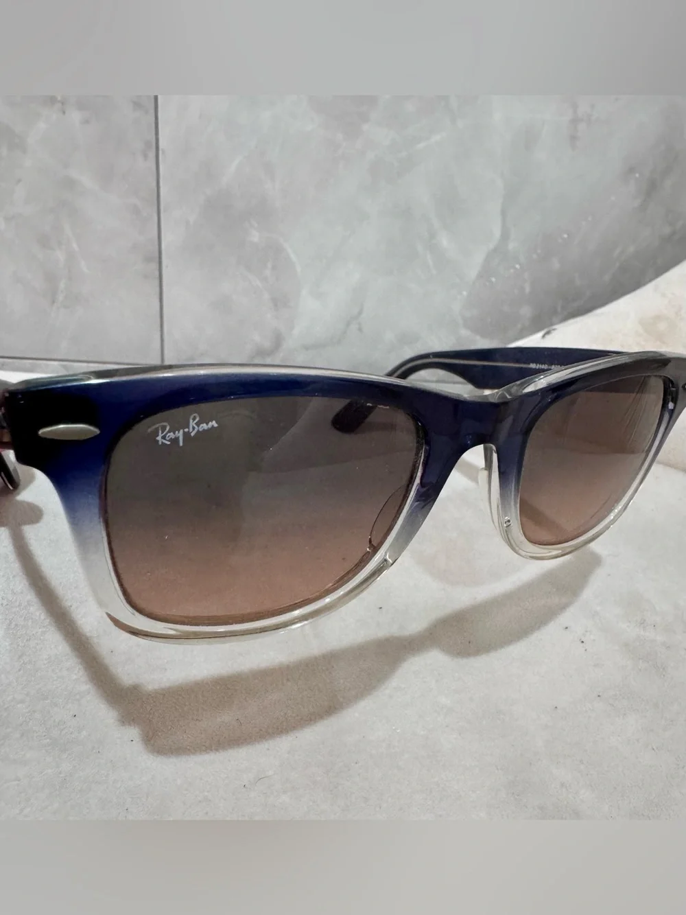 Ray-Ban RB2140 Original Wayfarer Blue Fade Gradient Sunglasses 50mm Italy